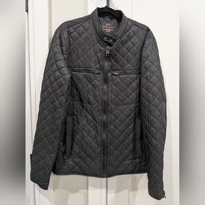 Men's Quilted Puffer Jacket - Black